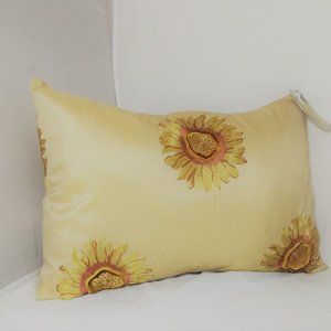 Custom Embroidered Sunflower Silk Envelope Pillow